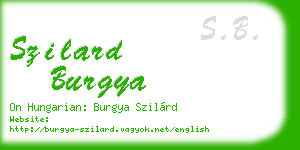 szilard burgya business card